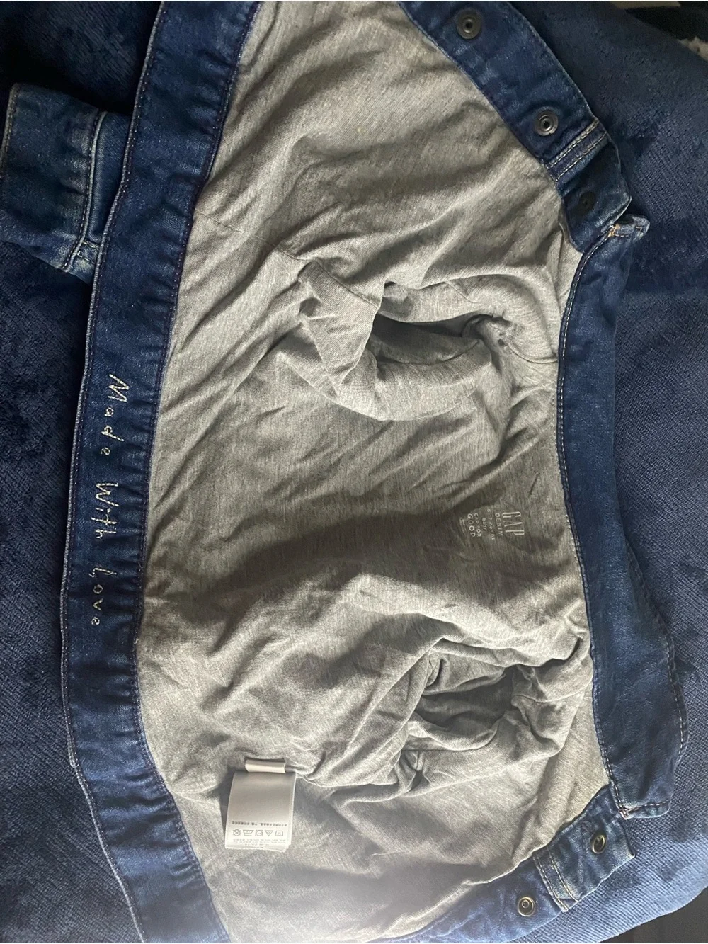 GAP Kids Blue Washed Denim Button-Up Jacket